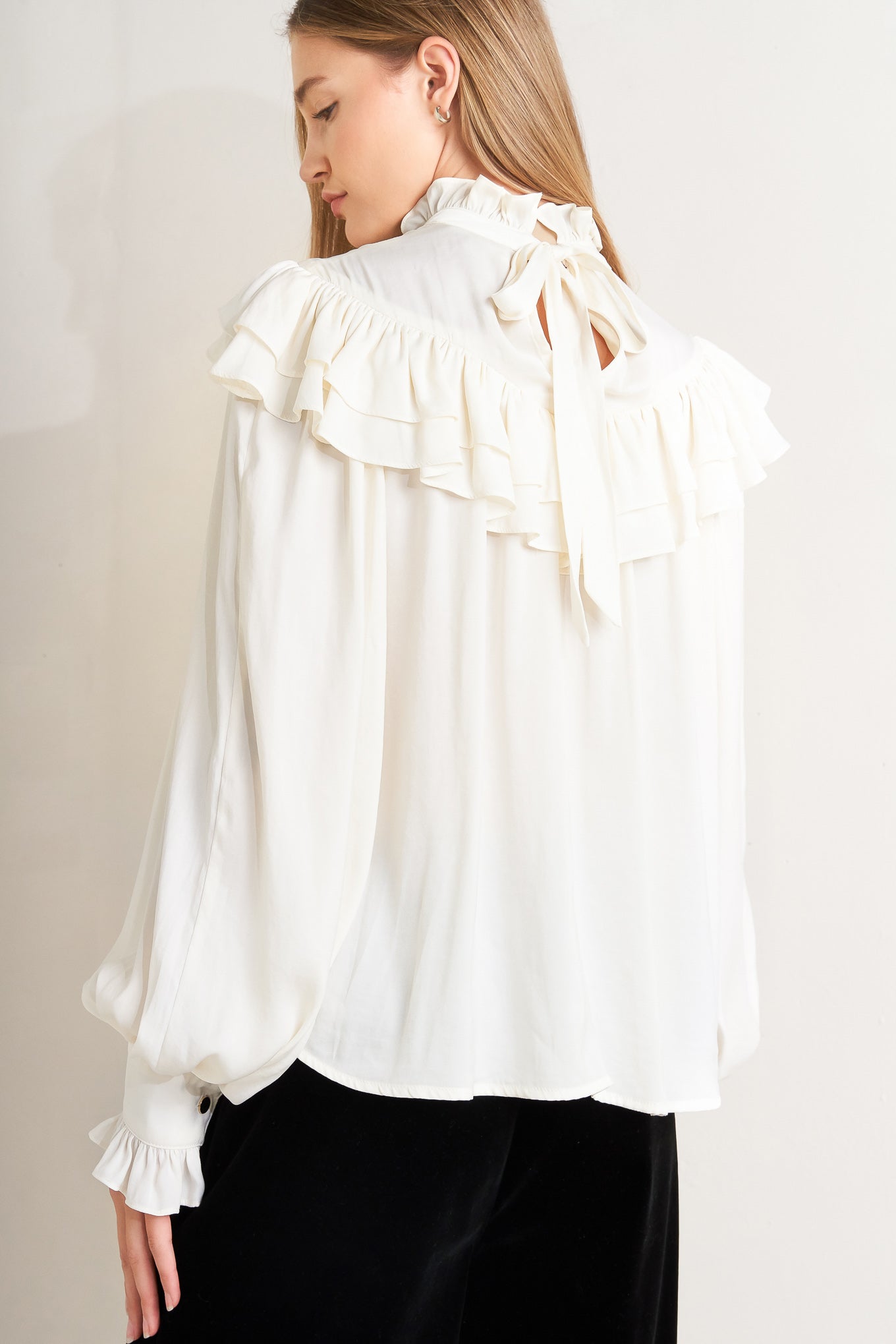 EDWARDIAN WALTZ WOVEN TOP Flying Tomato