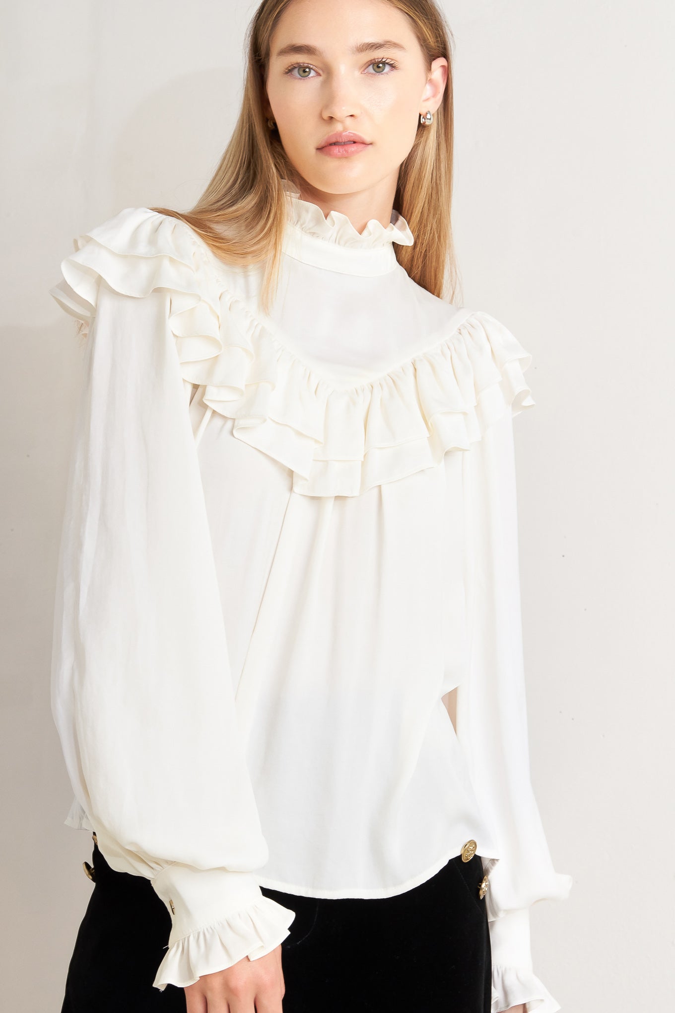 EDWARDIAN WALTZ WOVEN TOP Flying Tomato