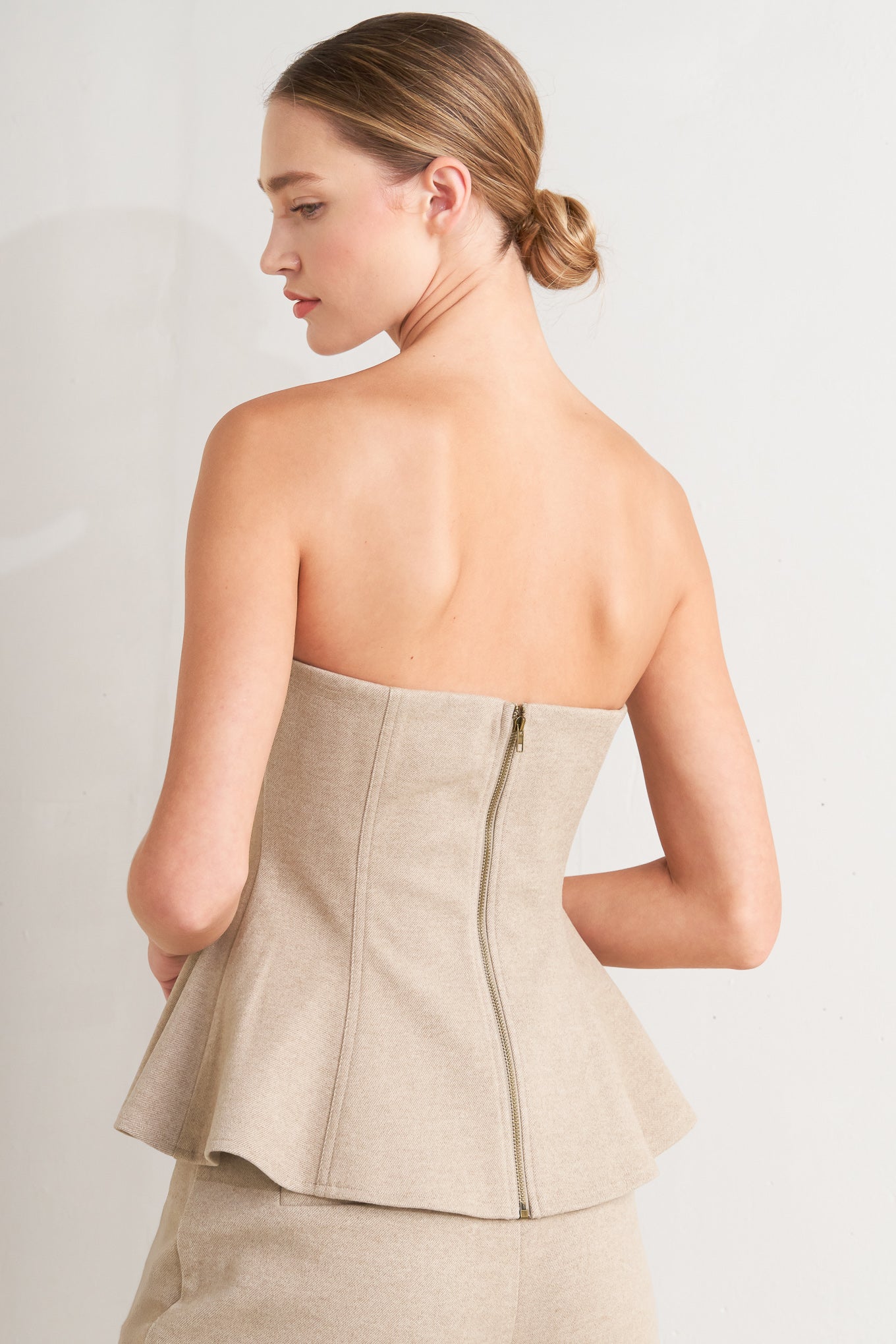 MODERN CORSET MOCHA KNIT TOP Flying Tomato