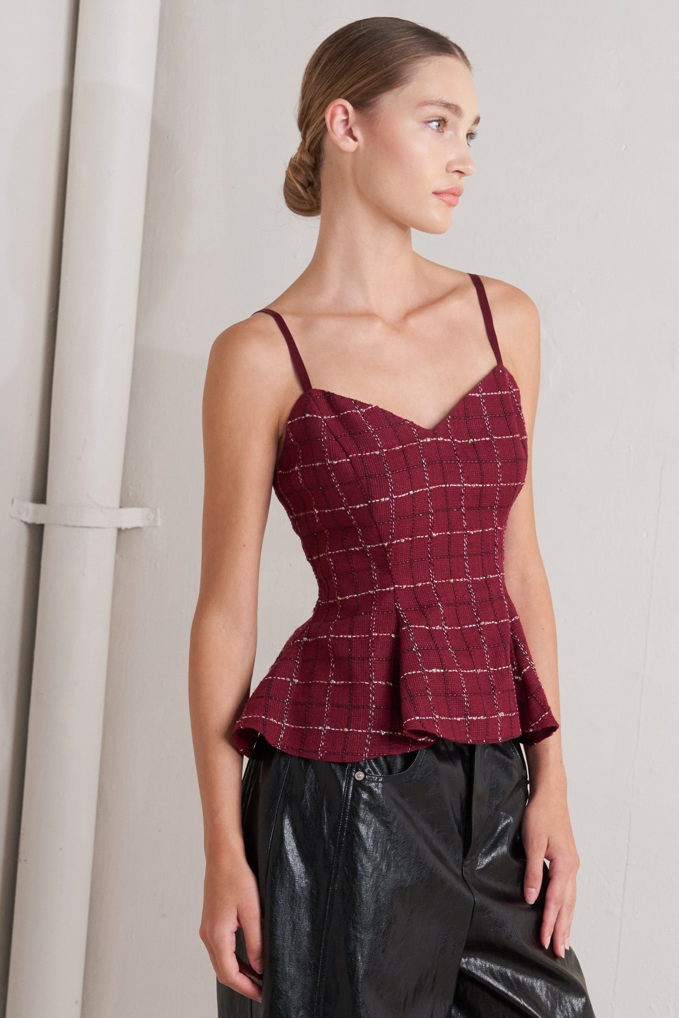 BURNT BOULEVARD TWEED CAMI TOP Flying Tomato