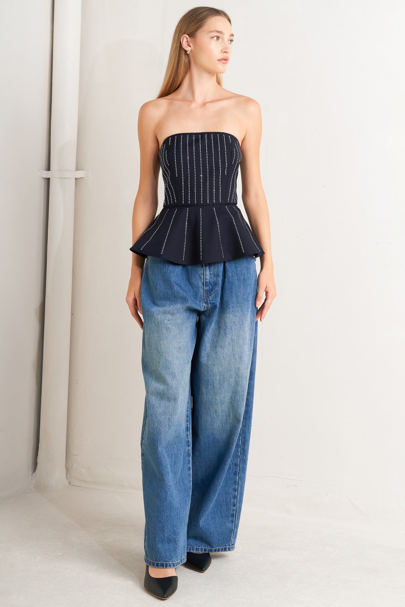 GEOMETRIC EDGE WOVEN TOP Flying Tomato