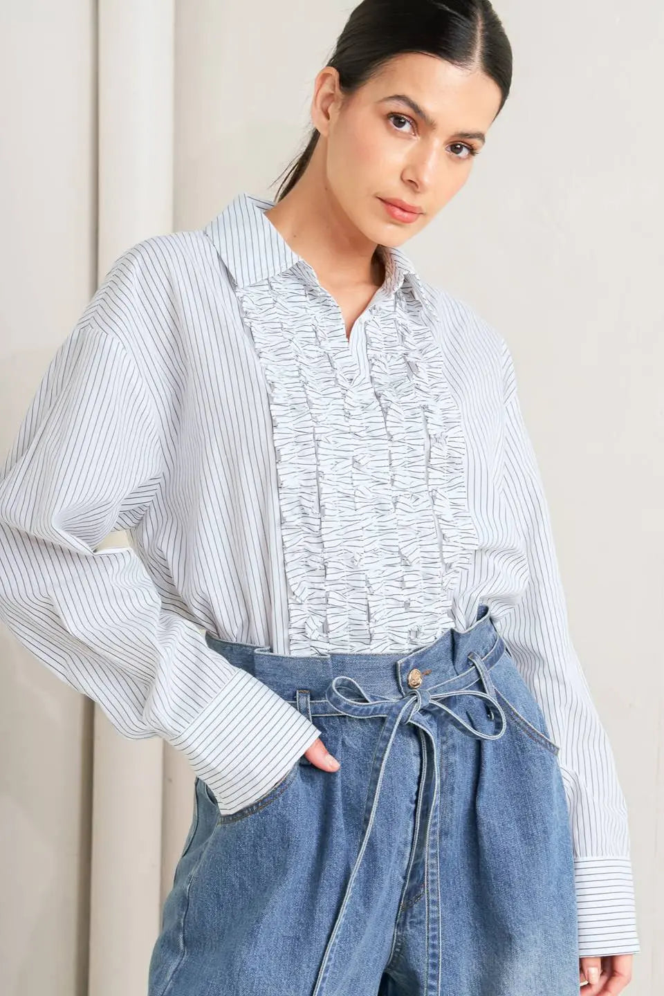 DAYLIGHT EDGE WOVEN TOP Flying Tomato