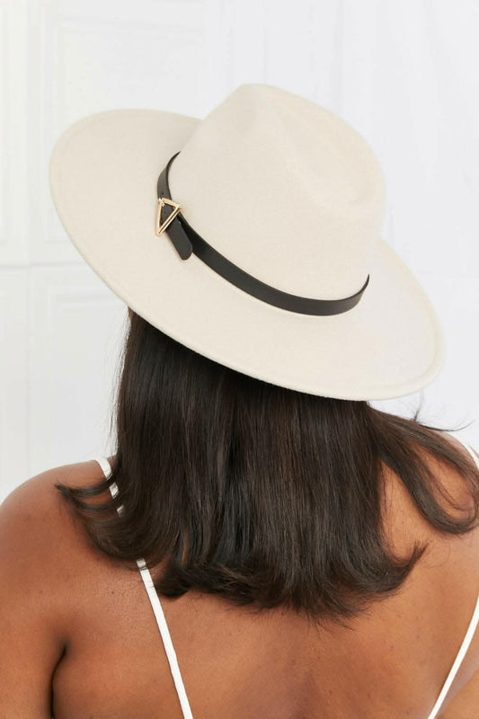Fame fedora hat with gold buckle - Love Salve 