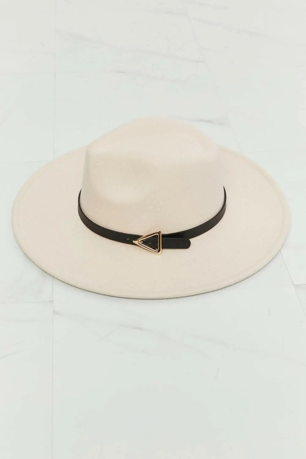 Fame fedora hat with gold buckle - Love Salve 