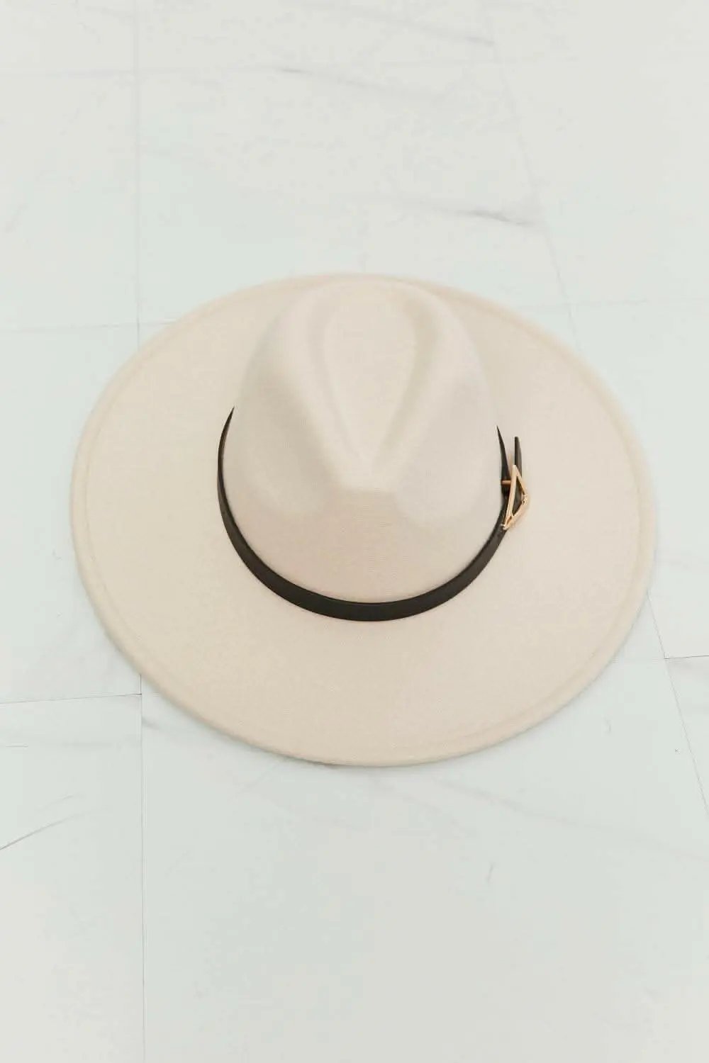 Fame fedora hat with gold buckle - Love Salve 