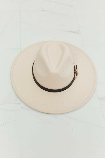 Fame fedora hat with gold buckle - Love Salve 