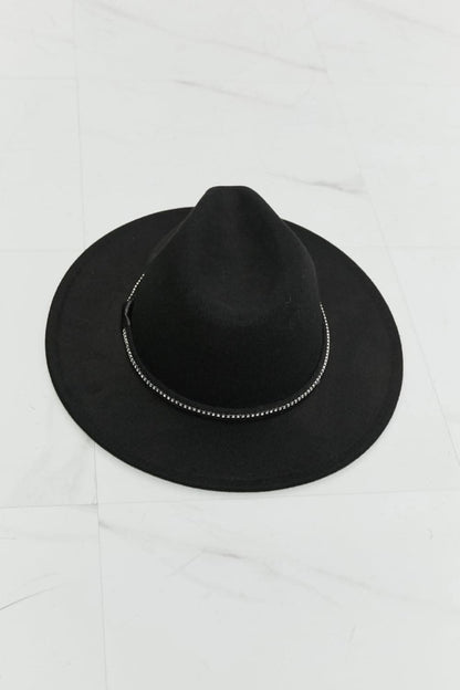 Fame fedora hat with rhinestones 