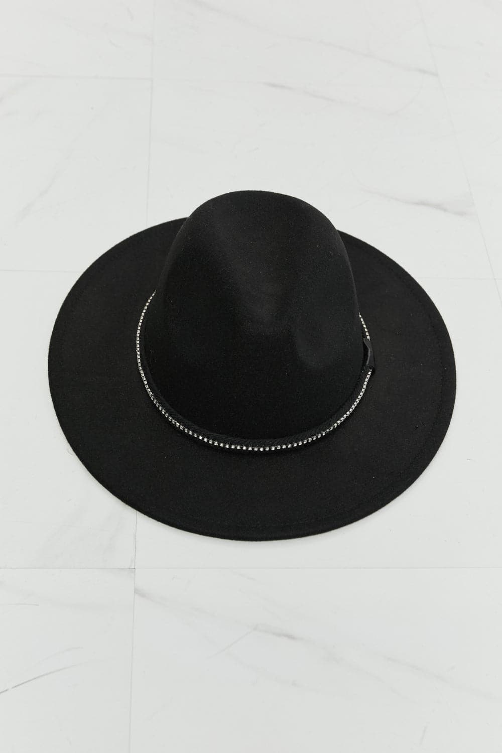 Fame fedora hat with rhinestones - Love Salve 