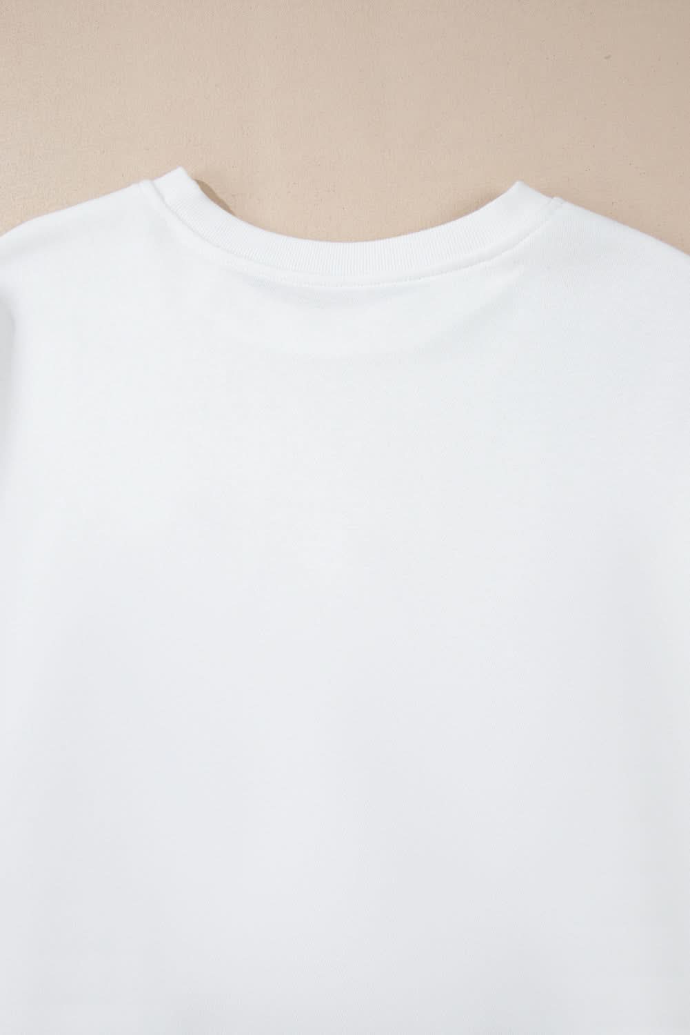 Festive white plus size sweatshirt 