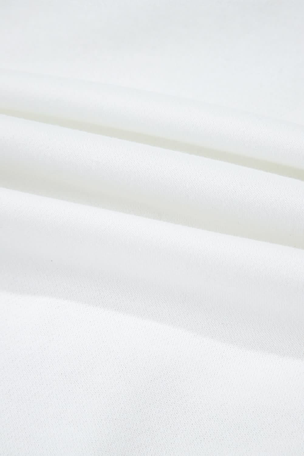 Festive white plus size sweatshirt 