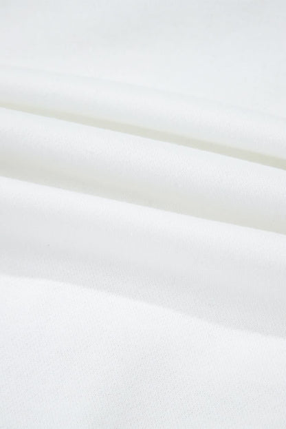 Festive white plus size sweatshirt 