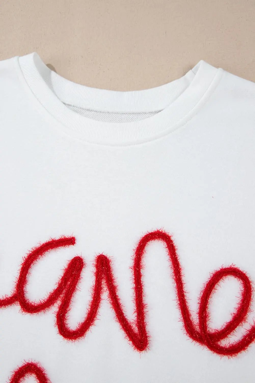 Festive white plus size sweatshirt - Love Salve 