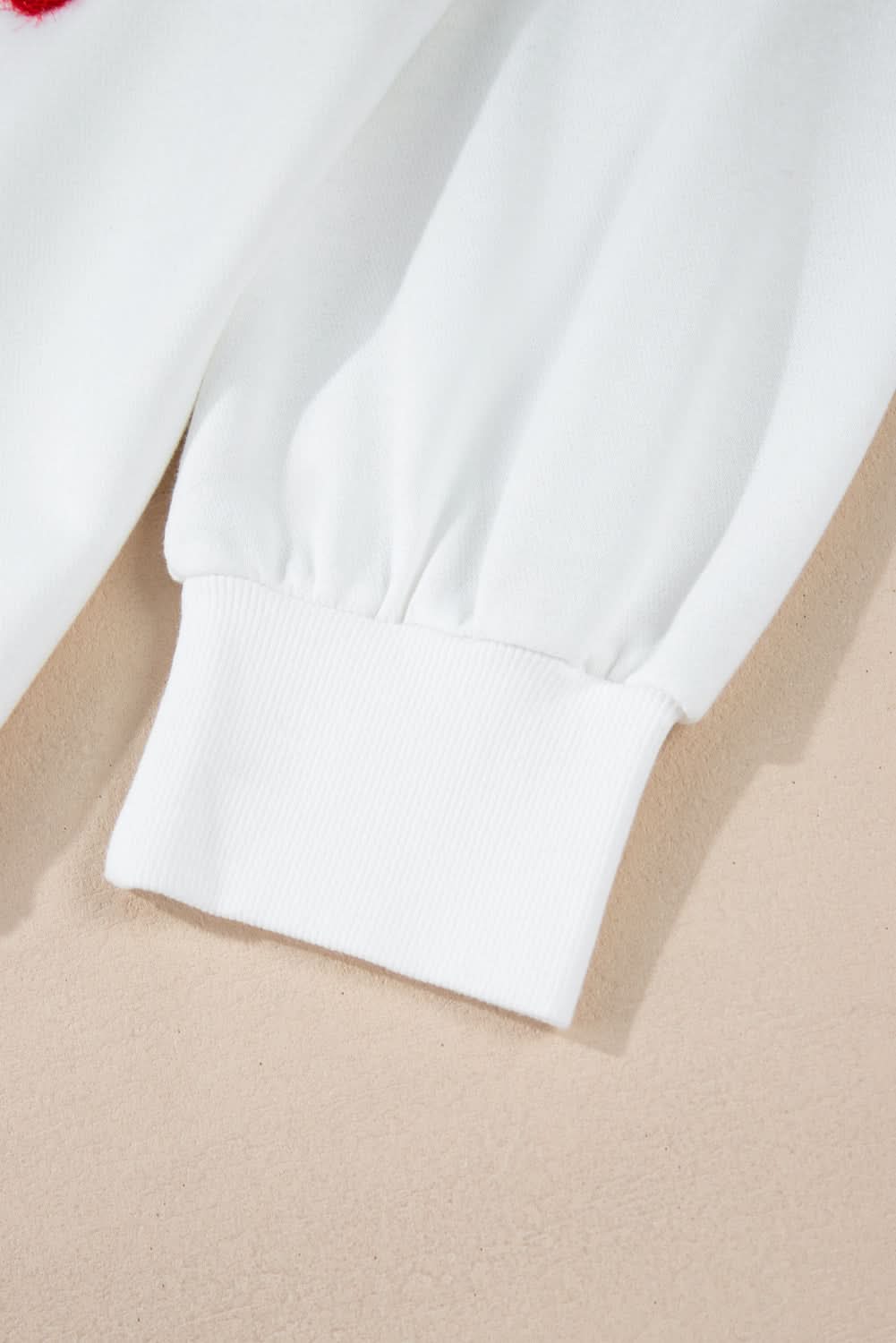 Festive white plus size sweatshirt 