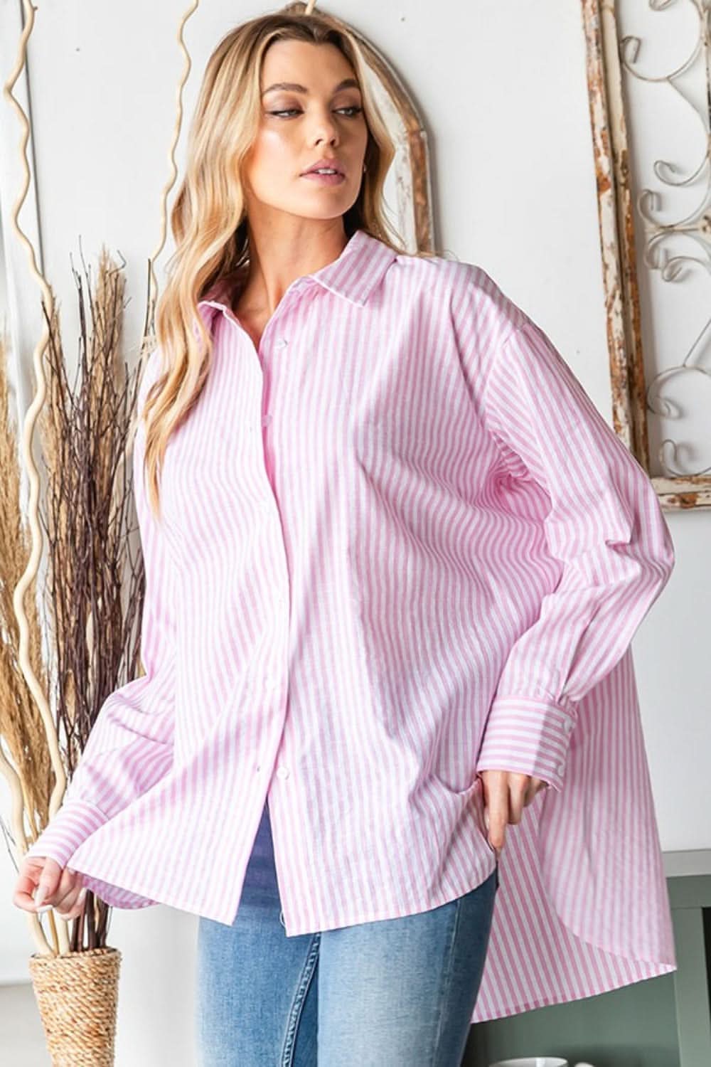 First love striped button down shirt - Love Salve 