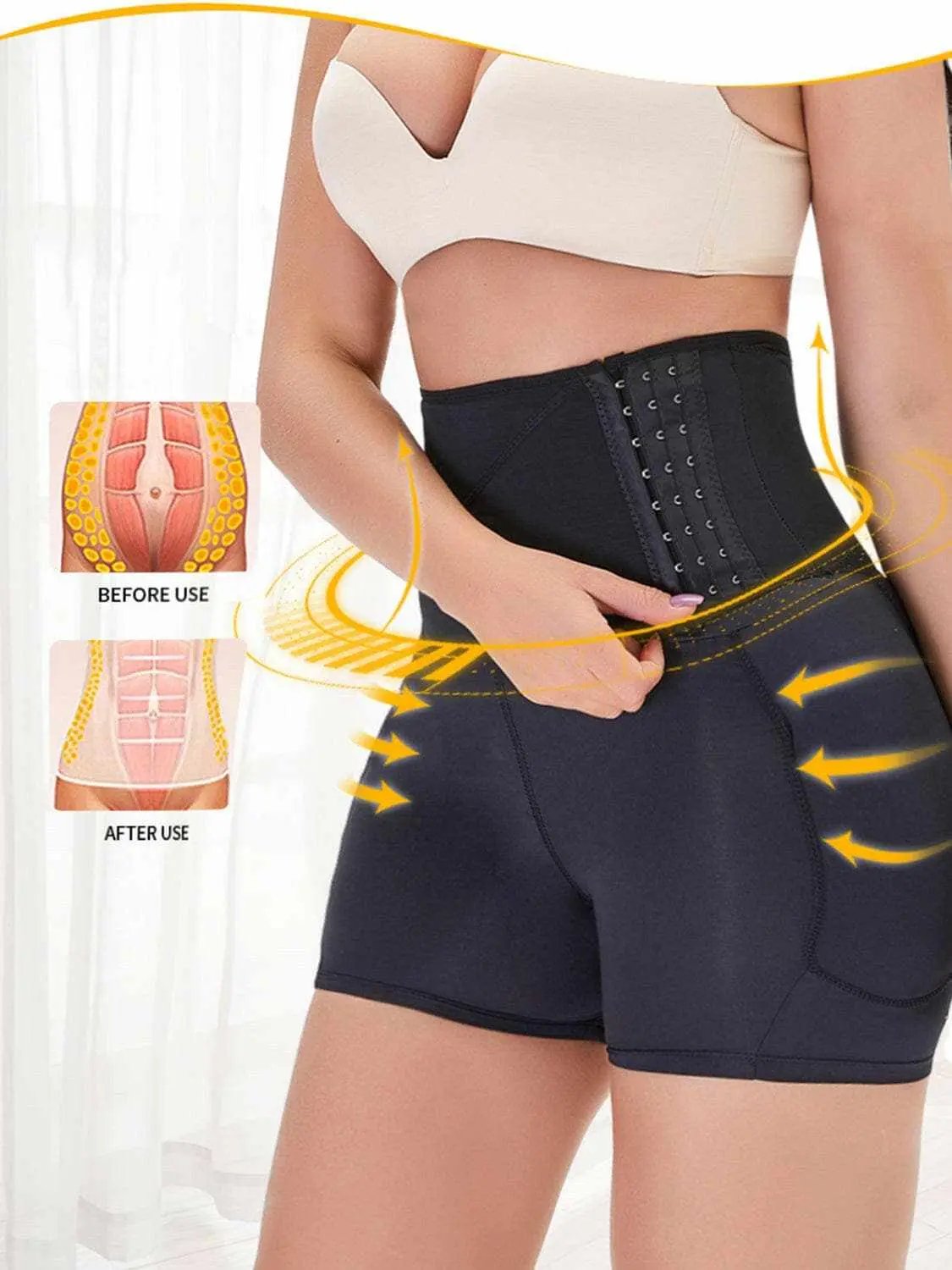 Flattering shaping shorts with hook closure - Love Salve 