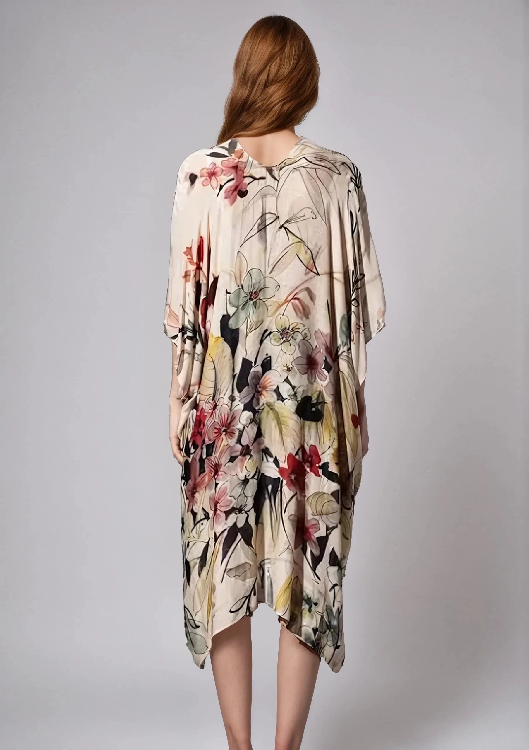 Fleur Serenity Floral Kimono For Gentle Everyday Wear Fitkitty Culture Athleisure Wear, Yoga Wear & Women's Clothing