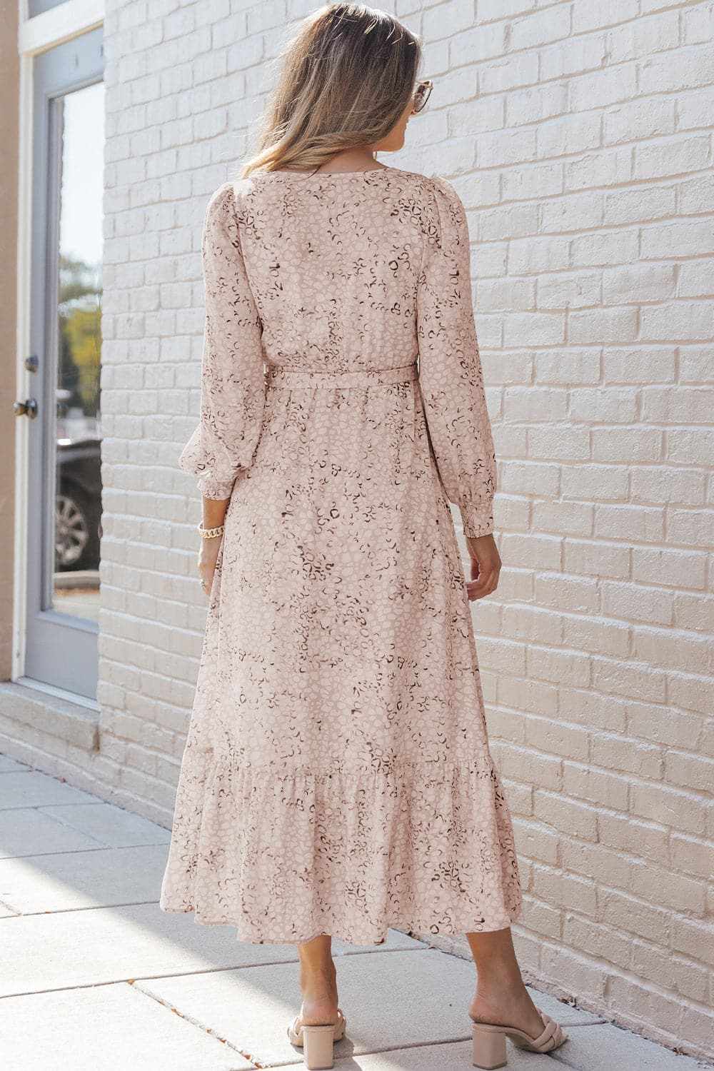 Floral Tie-Front Ruffle Dress - Love Salve 