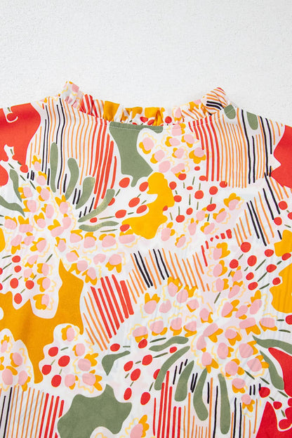 Floral abstract plus size blouse - Love Salve 