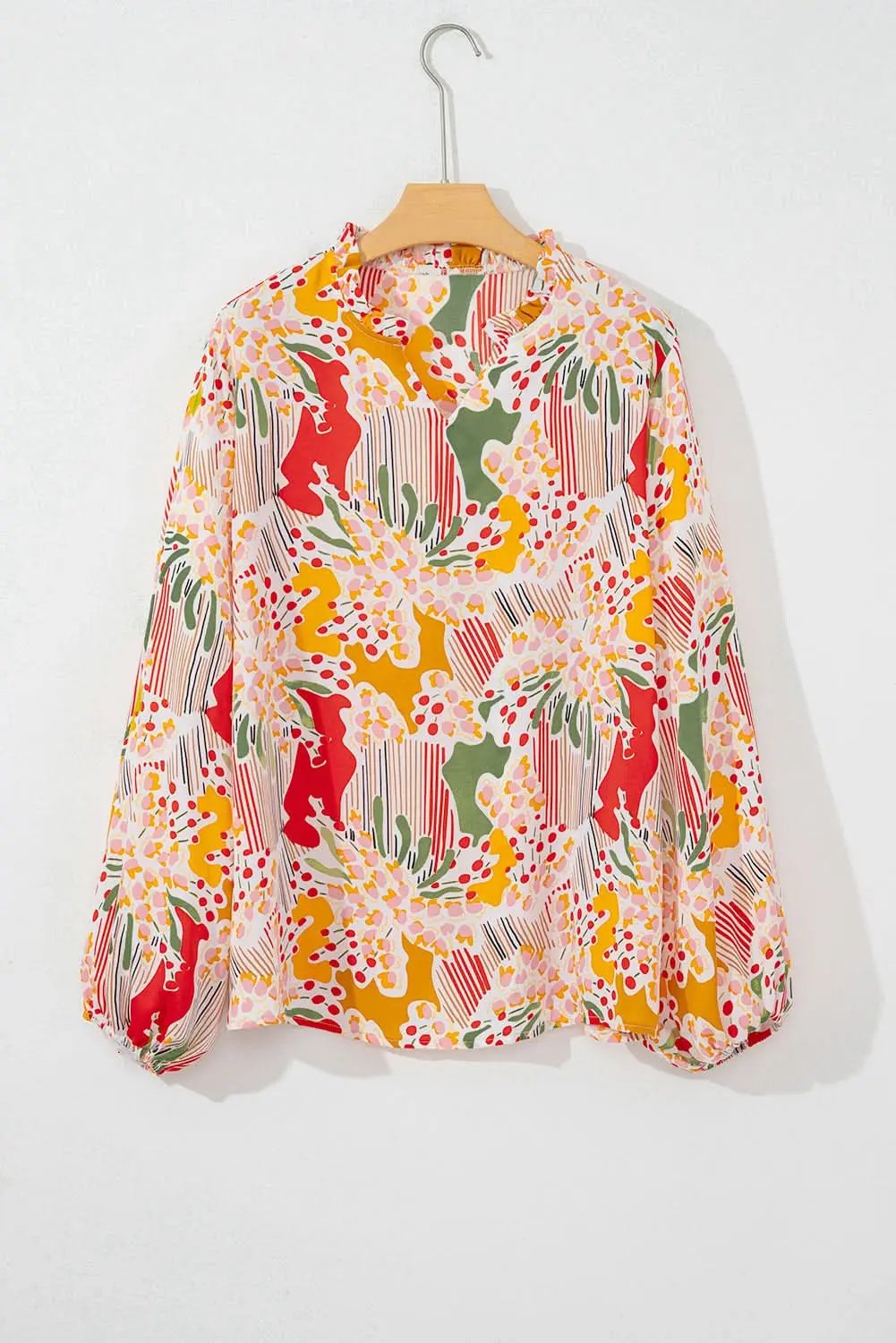 Floral abstract plus size blouse - Love Salve 