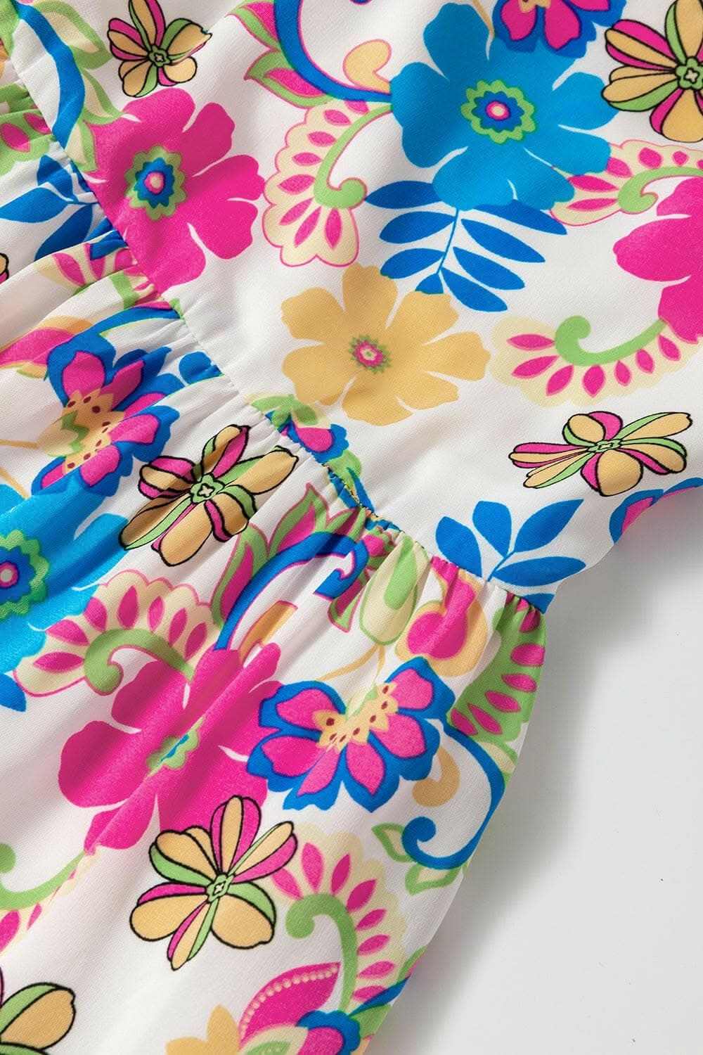 Floral tied maxi dress - sleeveless 