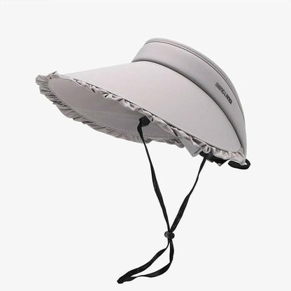 Frilled ice silk sun hat - adjustable fit - Love Salve 