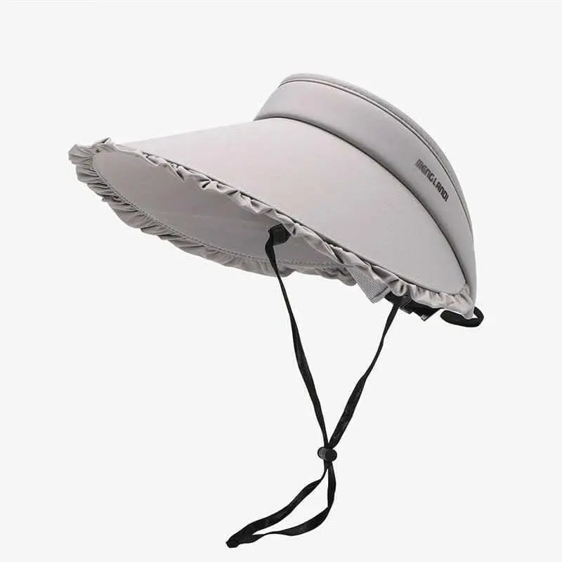 Frilled ice silk sun hat - adjustable fit - Love Salve 