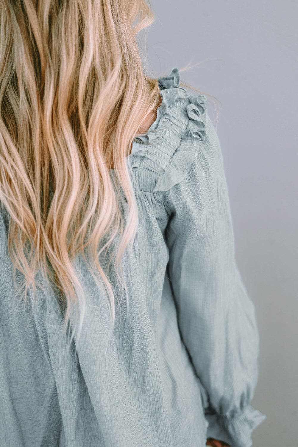 Frill sleeve blouse - elegant style - Love Salve 