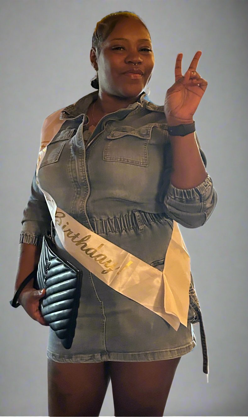 Long Sleeve Denim Romper Skirt Coco’s Tee Boutique