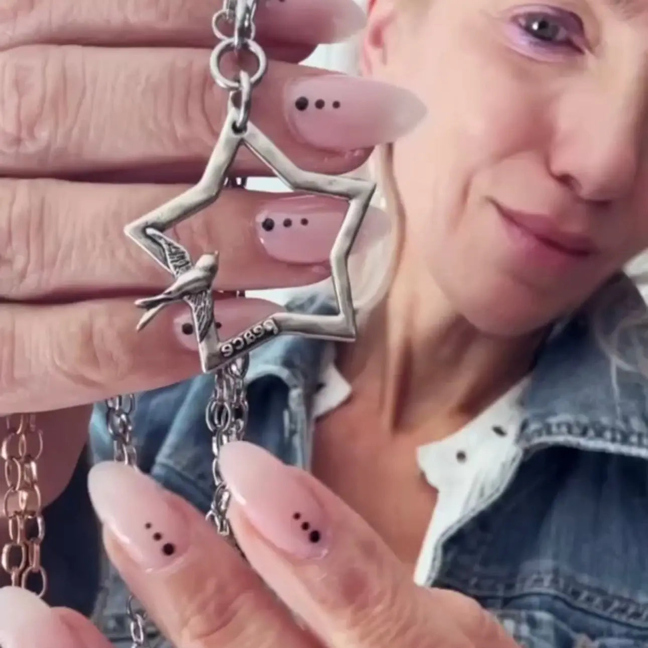 Peace & Love Star and Bird Original Lite Necklace Katia Designs