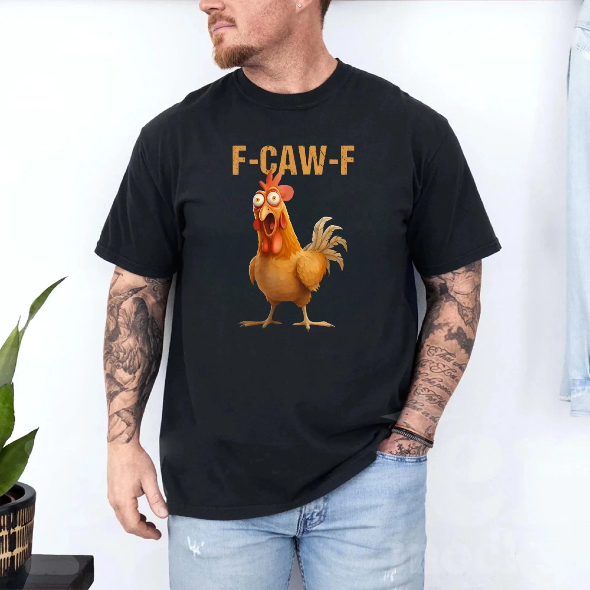 Funny F-Caw-F Rooster Unisex T-Shirt Adorb Custom Tees