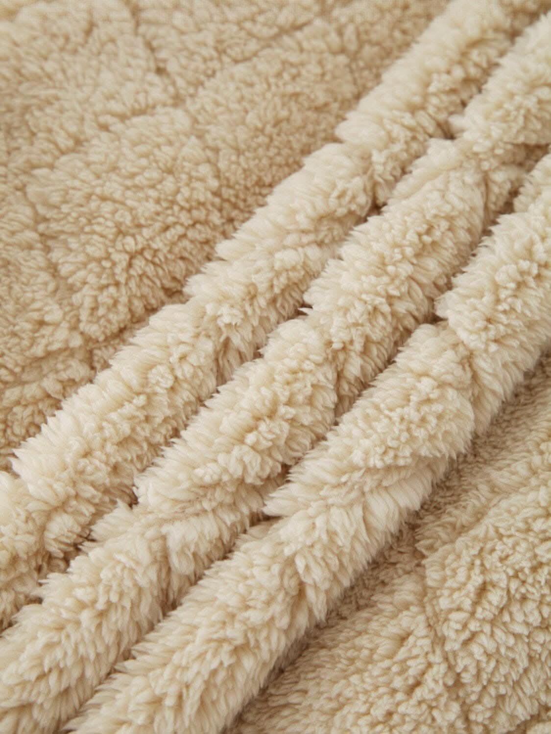 Fuzzy zip-up jacket with pockets - Love Salve 