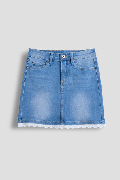 YMI JEANS: Lace Trim Girls' Skirt