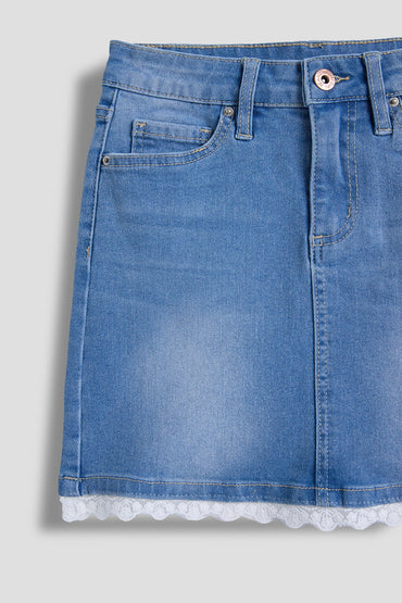 YMI JEANS: Lace Trim Girls' Skirt