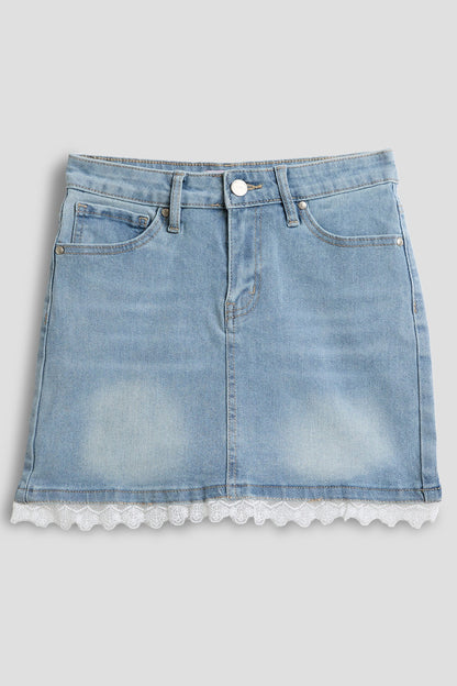 YMI JEANS: Lace Trim Girls' Skirt