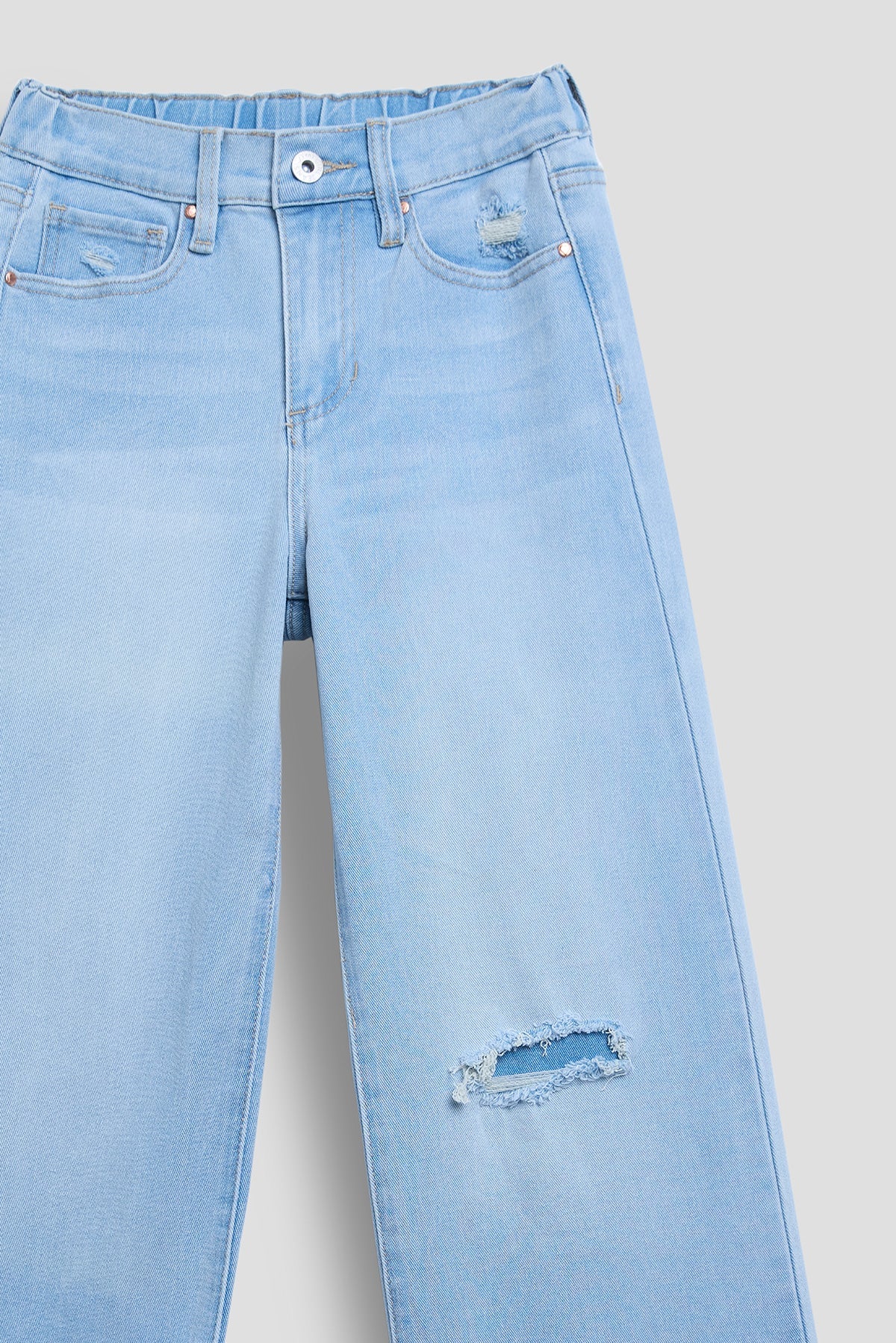 YMI JEANS Girls Elastic Back Wide Leg Jeans - Alternate Angle