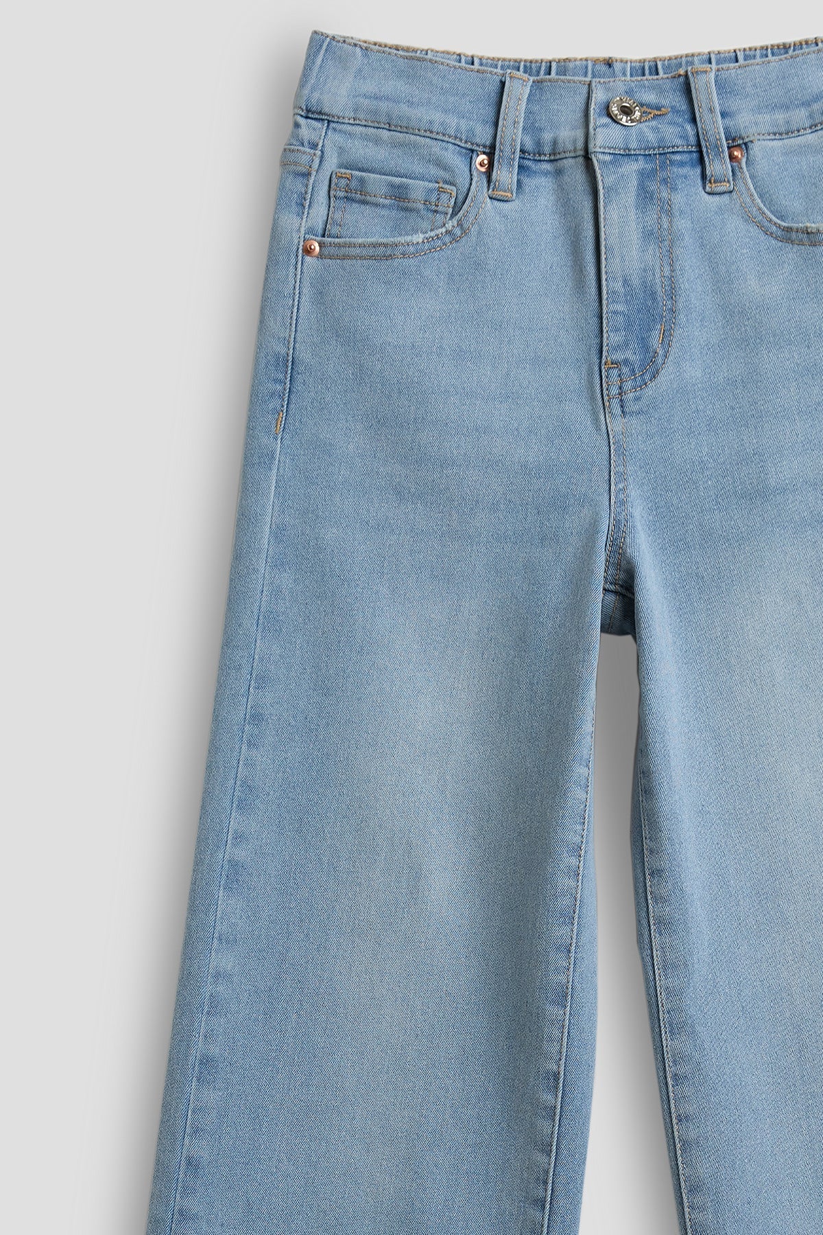 Girls Wide Leg Elastic Waist Jeans YMI JEANS