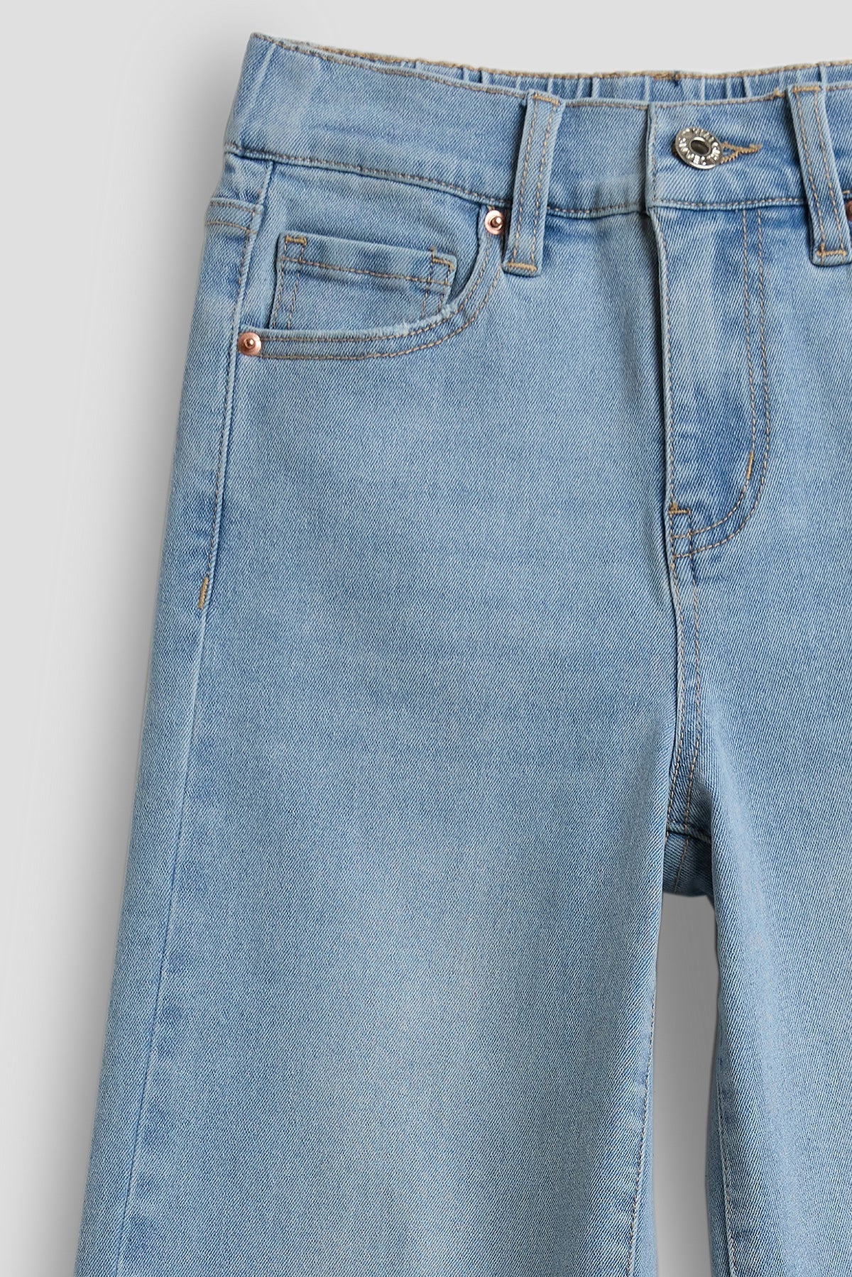 Girls Wide Leg Elastic Waist Jeans YMI JEANS