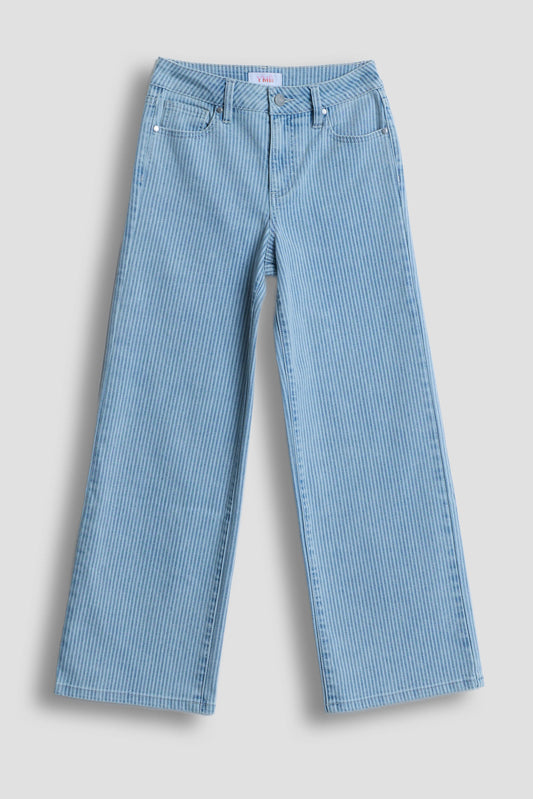 Girls Wide Leg Twill Stripe Pant YMI JEANS