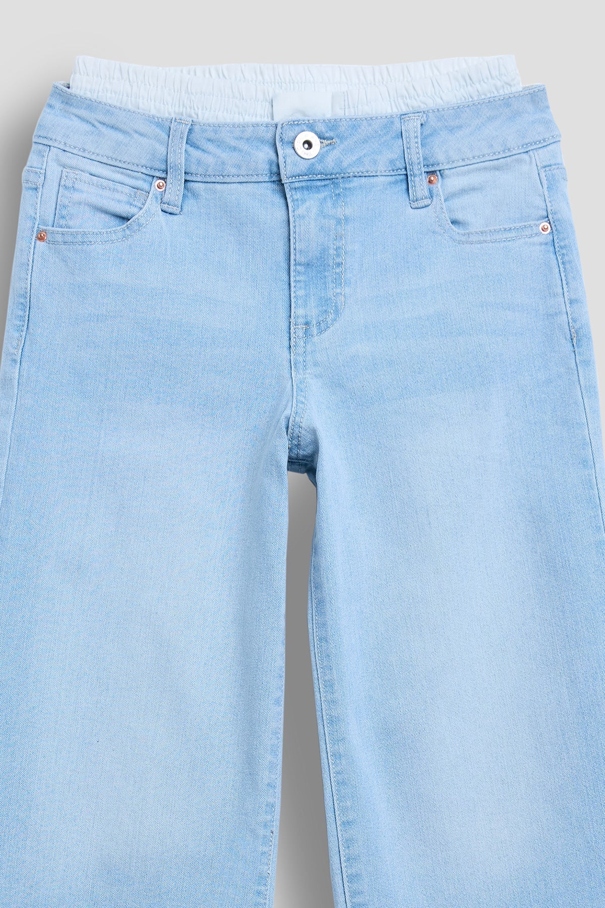 Girls Boxer Waist Wide Leg Jeans YMI JEANS