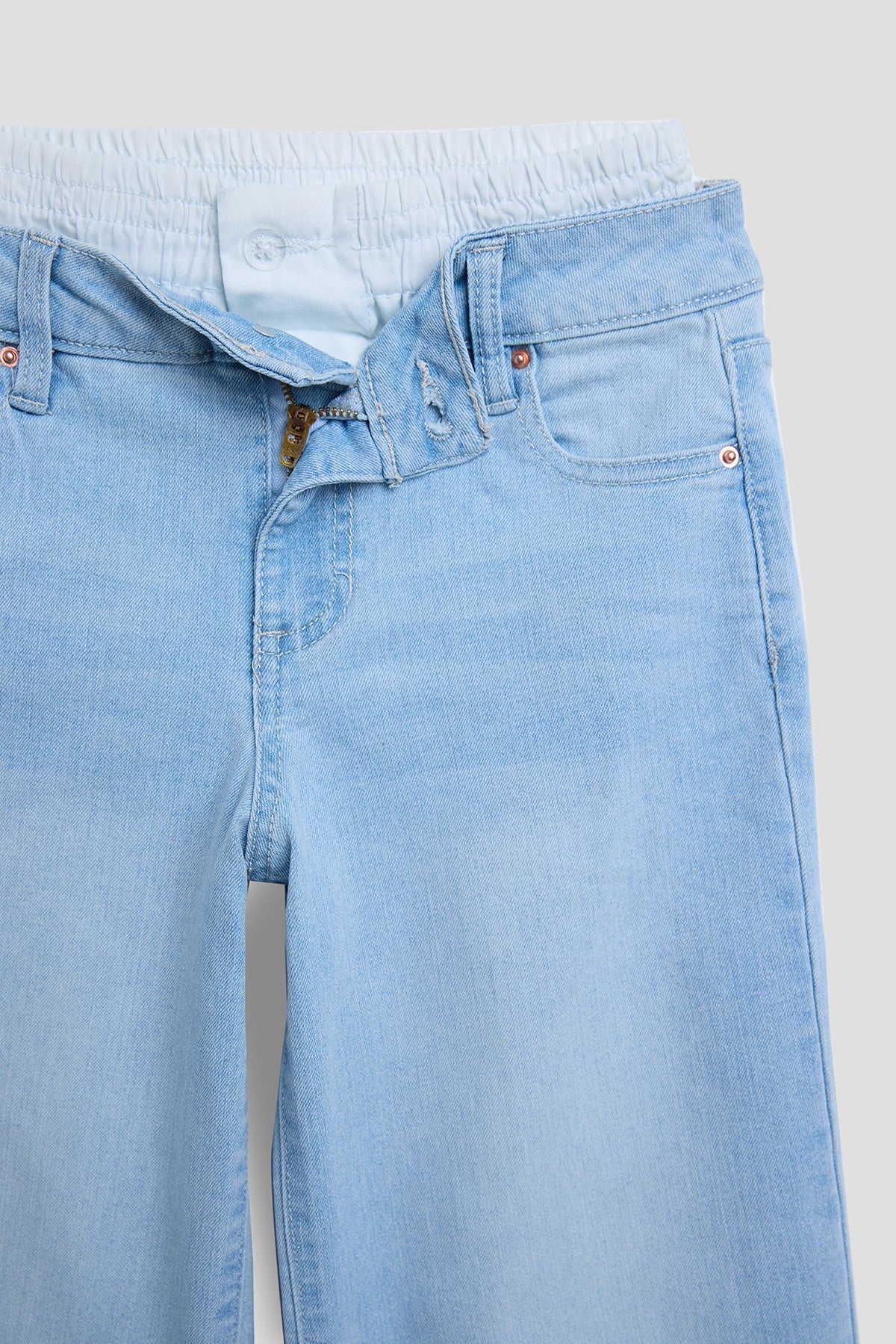 Girls Boxer Waist Wide Leg Jeans YMI JEANS