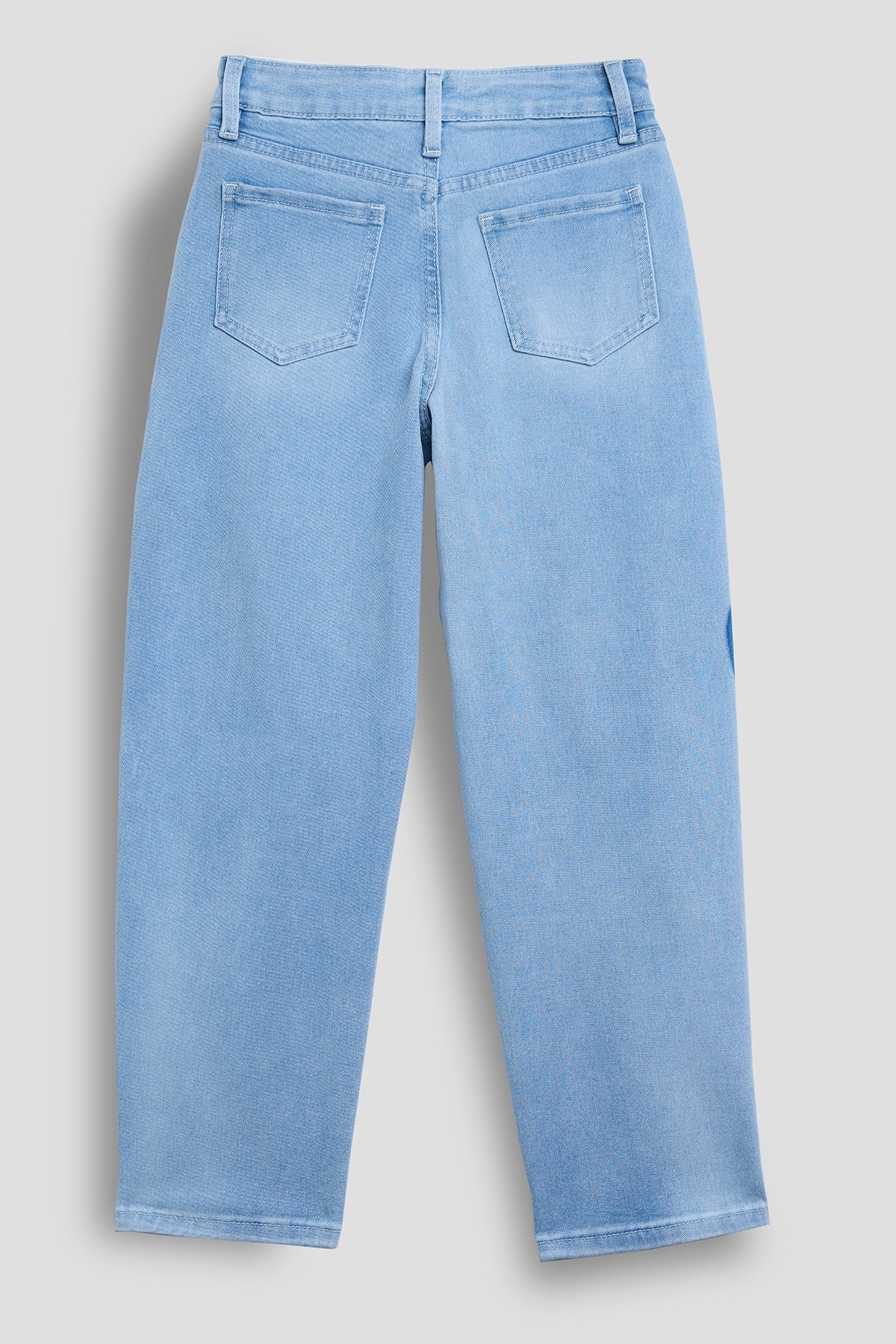 YMI JEANS Girls Heart Shadow Barrel Jeans - Detail View