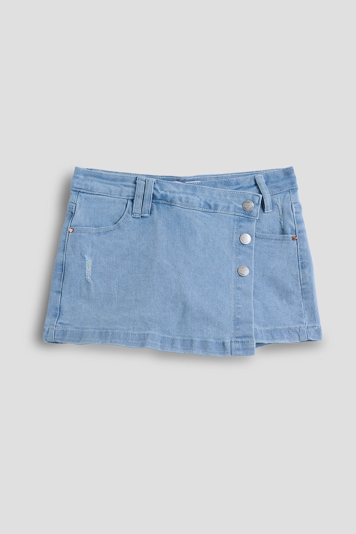 Girls Assymetrical Denim Skort YMI JEANS