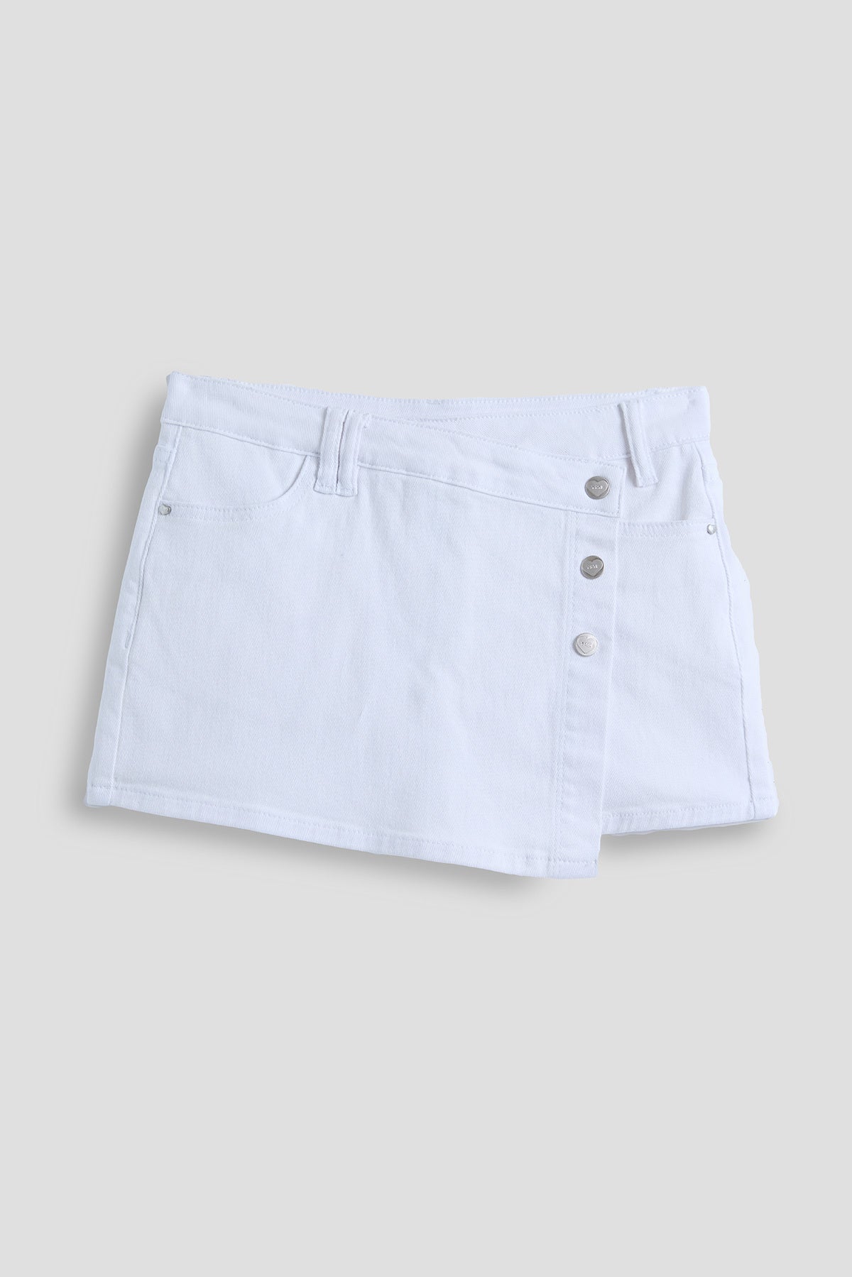 Girls Assymetrical Denim Skort YMI JEANS