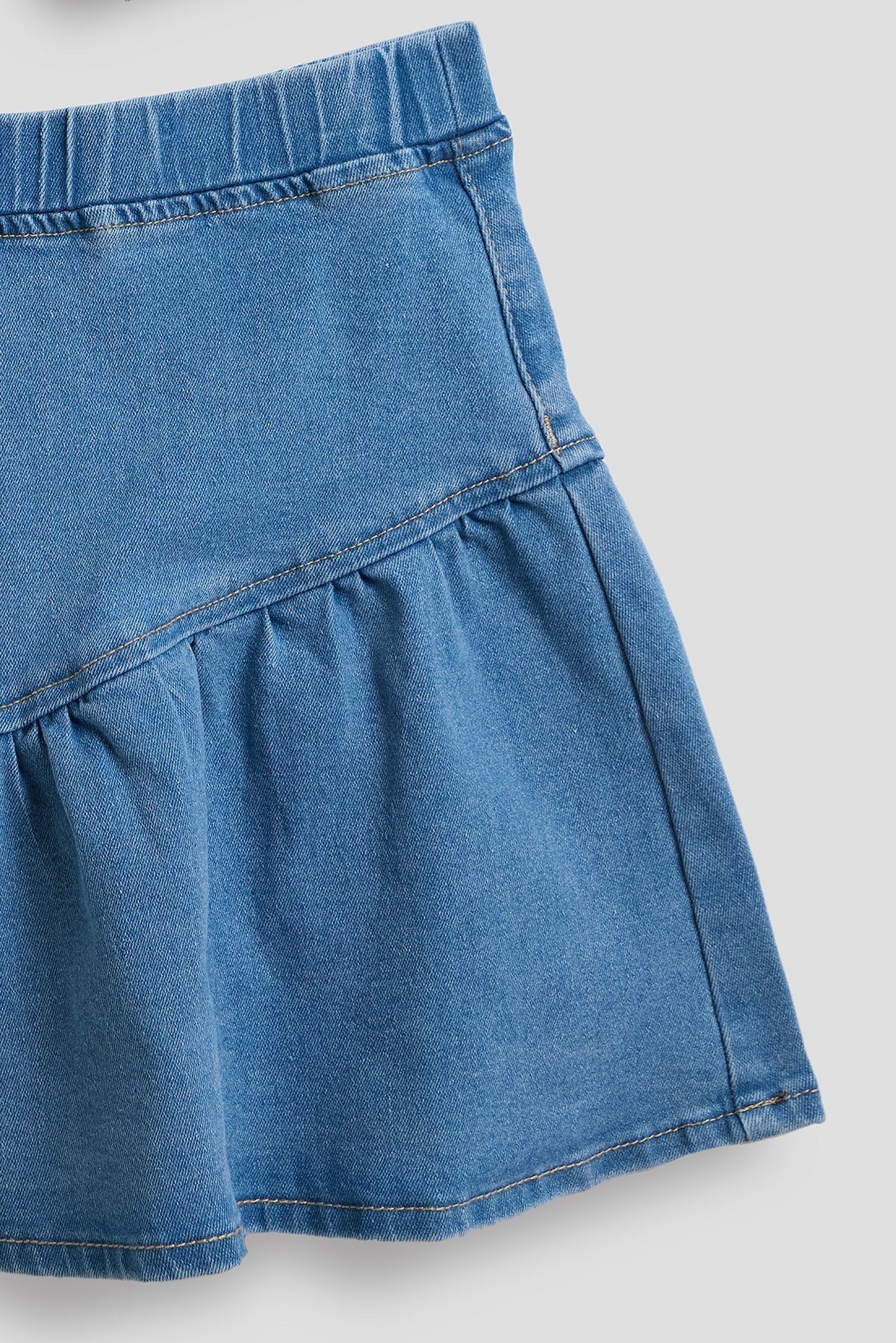 Girls Denim Vest & Ruffle Skirt Set YMI JEANS