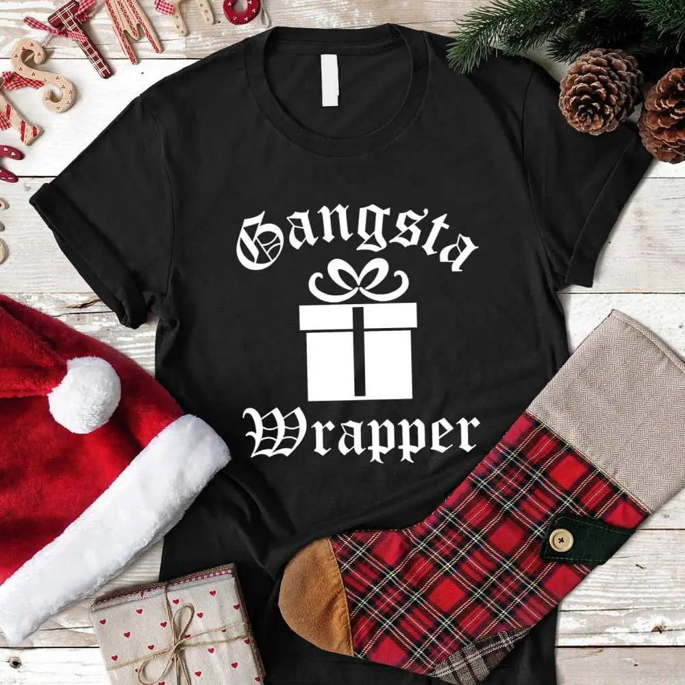 Gangsta Wrapper  Christmas Tee Adorb Custom Tees
