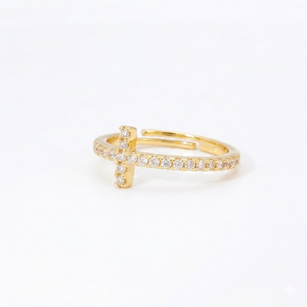 Pave Cross Ring