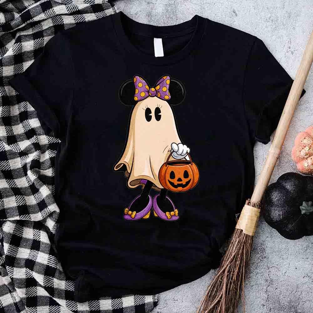 Adorb.co Spooky Tee, detailed view of the unique ghost couple graphic, showcasing the intricate design and quality craftsmans