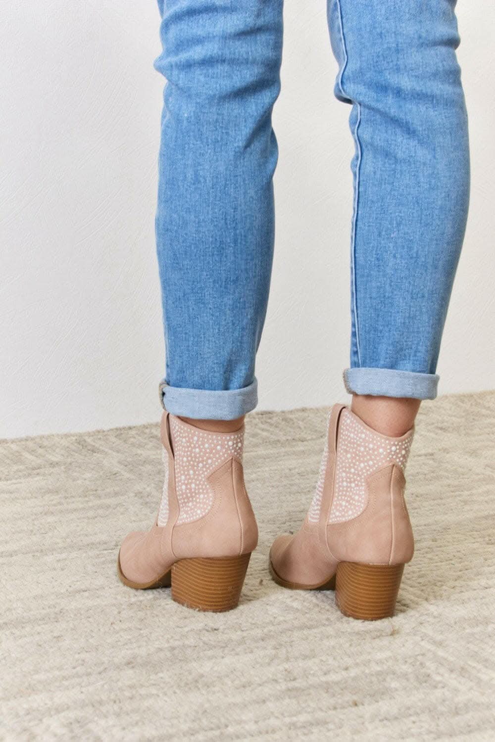 Glamorous Rhinestone Cowgirl Booties - High Fashion Footwear by East Lion Corp 