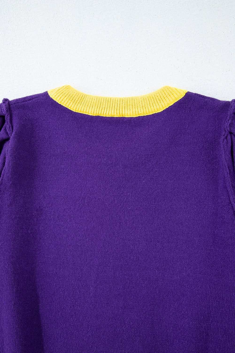 Glamorous purple sequin sweater 