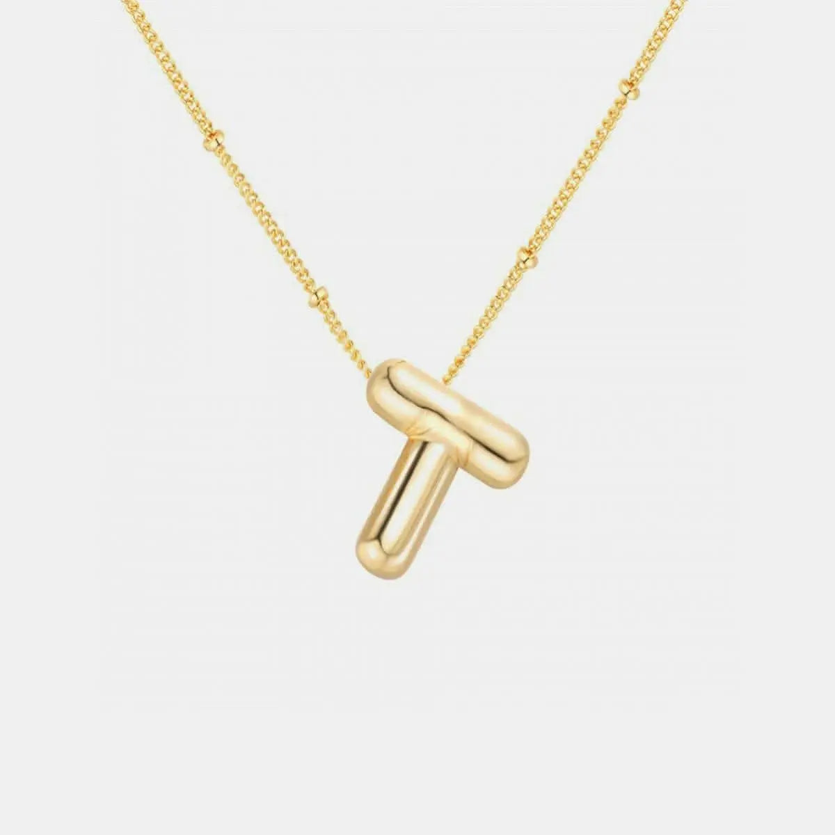Gold-plated letter charm necklace - Love Salve 
